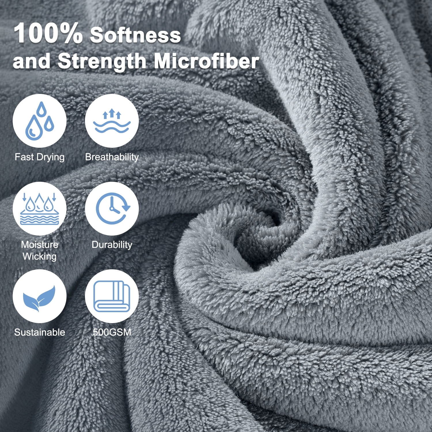 Bath Towels Set of 4, Large 28"x 55" Bath Towels Highly Absorbent & Quick Dry, 100% Microfiber Bath Sheets, Soft Luxurious Towels for Bathroom Spa Hotel Gym