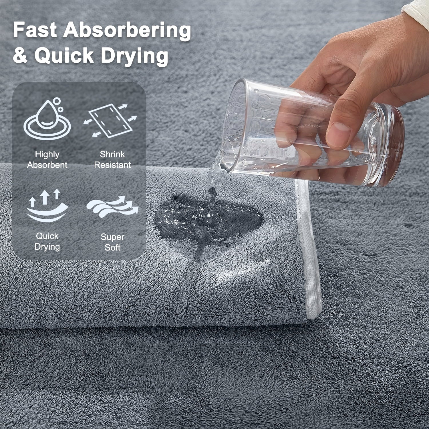 Bath Towels Set of 4, Large 28"x 55" Bath Towels Highly Absorbent & Quick Dry, 100% Microfiber Bath Sheets, Soft Luxurious Towels for Bathroom Spa Hotel Gym