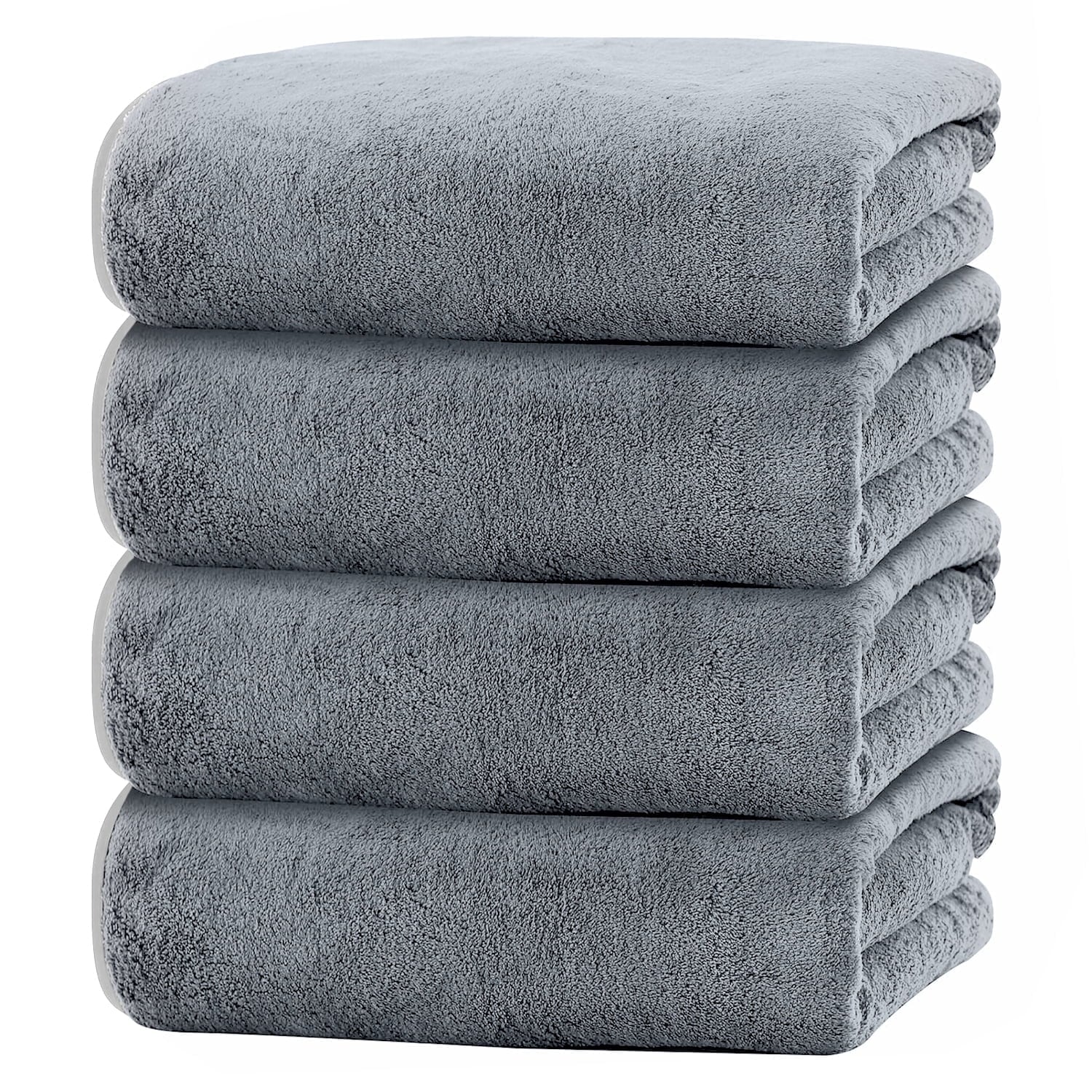 Bath Towels Set of 4, Large 28"x 55" Bath Towels Highly Absorbent & Quick Dry, 100% Microfiber Bath Sheets, Soft Luxurious Towels for Bathroom Spa Hotel Gym