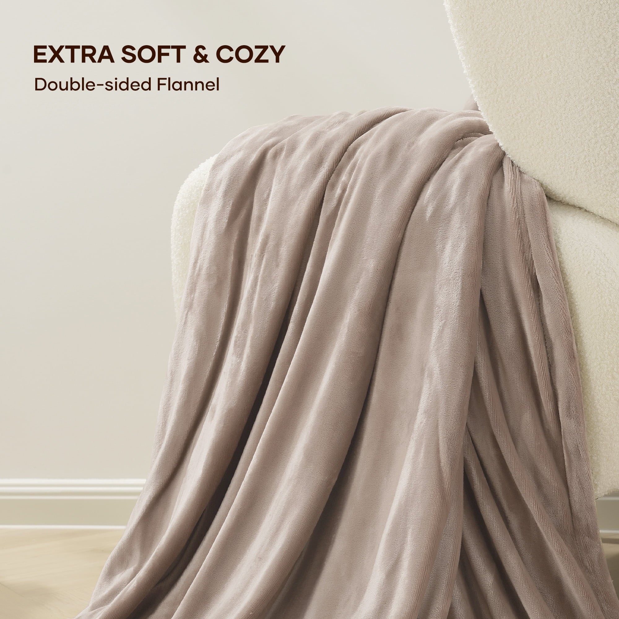 Electric Blanket 72" x 84" Full Size with 6 Heating Levels, 10 H Auto-off, Flannel, Machine Washable, Linen