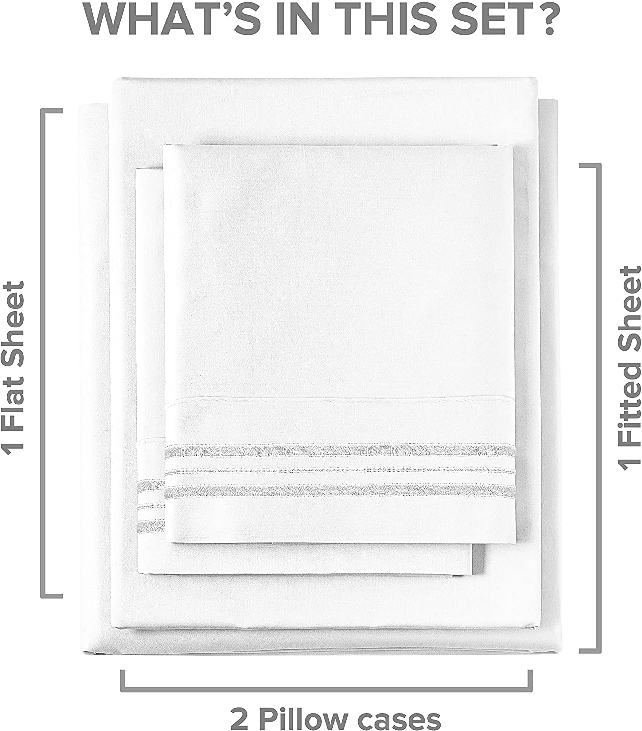 CGK Linens 4-Piece Extra Deep Pocket Sheet Set - Queen Size Breathable & Cooling Bed Sheets Fits 18"-24" Mattresses, White